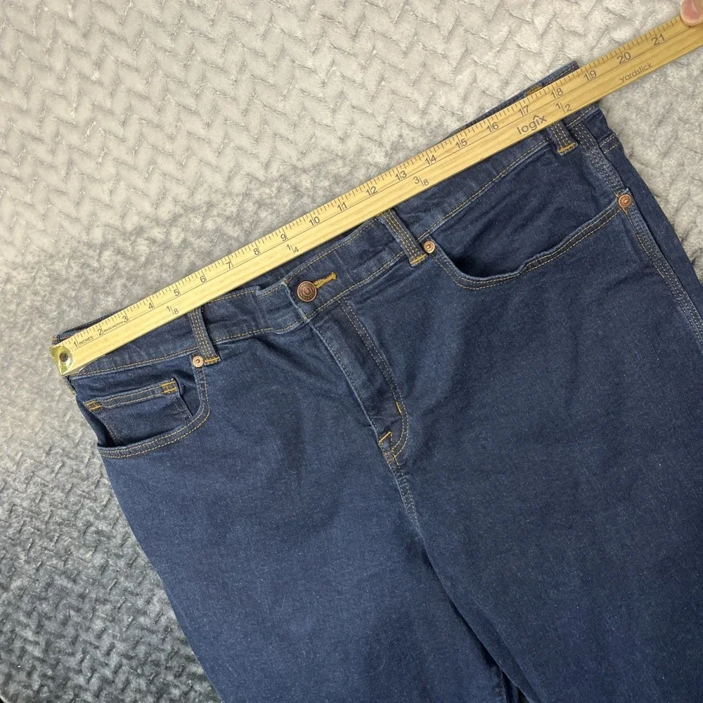 Duluth Trading Co Womens 18W Long 32" Daily Denim Straight Leg Jeans Blue - Picture 5 of 10